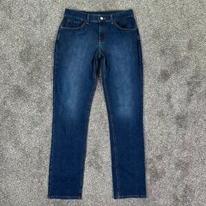Mott & Bow Boyfriend Fit Dark Blue Wash Denim Jeans Mens 29x32 Casual Workwear